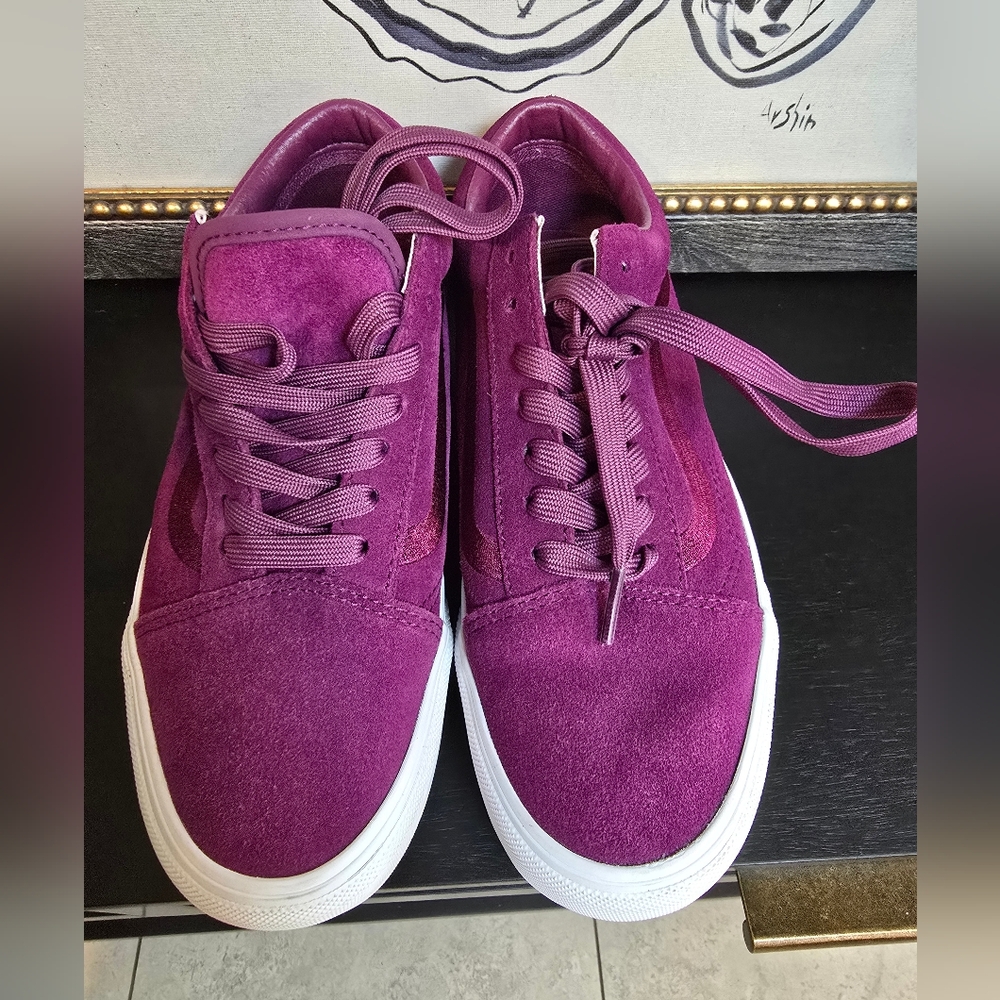 Vans Old School Stackform Platform Suede Purple Size 7 - Picture 6 of 6